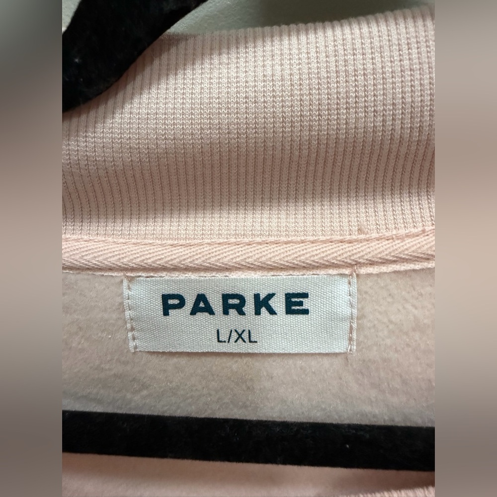 Parke Large/XL Mocha + Rose Fall Cozies Varsity Mockneck Sweatshirt. π§Έβ‘οΈ - Picture 5 of 6